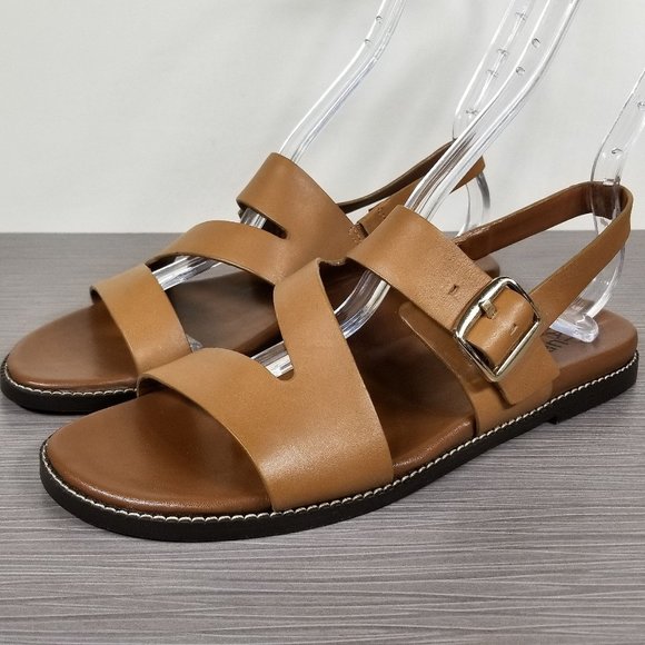 Naturalizer Kelsie Ankle Strap Sandal, Toffee Leather, Womens Size 8 M / 38 - Picture 1 of 13